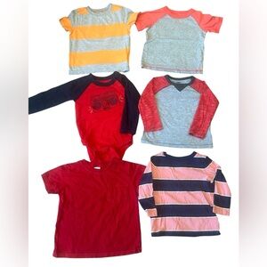 Toddler Boy Outfit Bundle Capsule Wardrobe Daycare Play Tops 6pc 18-24M